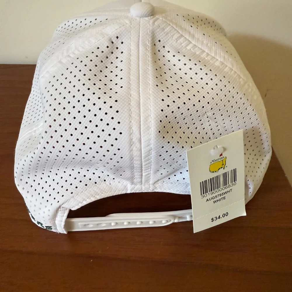 NWT Masters Golf White Logo Snapback Hat, Augusta National - Picture 3 of 3